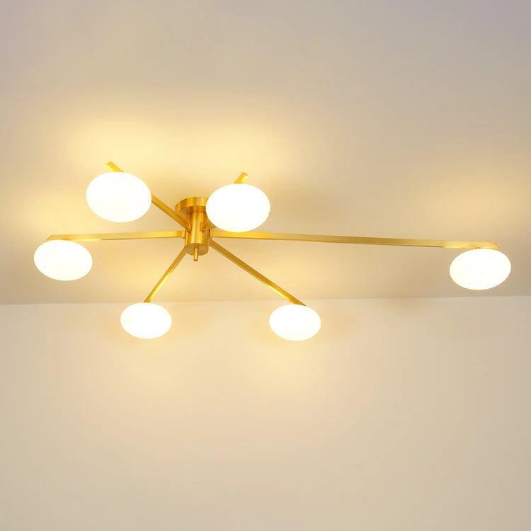 Abstrakt lineær arm glasloftslampe