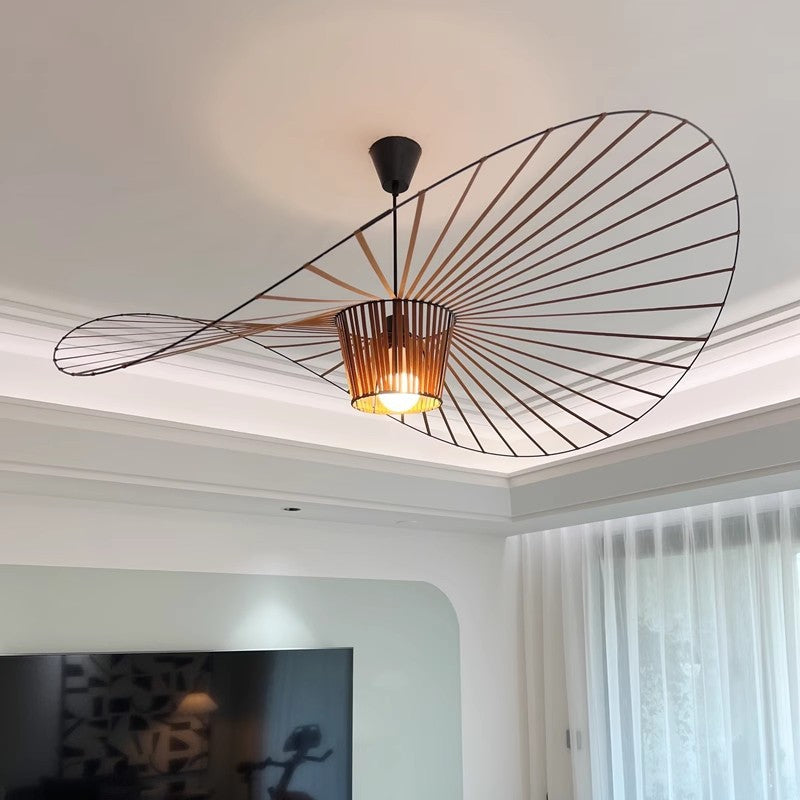 Glarefusion Modern Simple Fabric Hat Shape Pendant Light