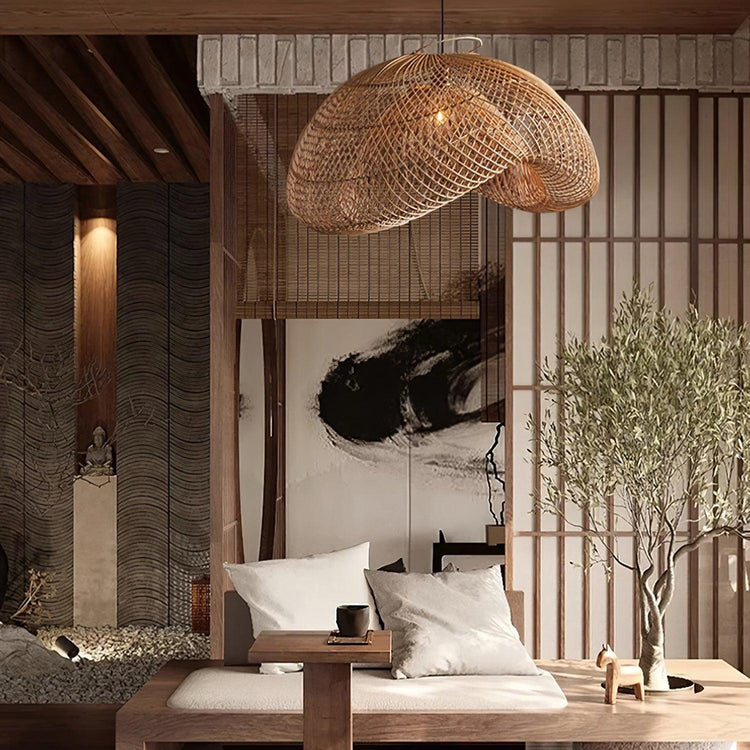 Boho Curve rattan pendel