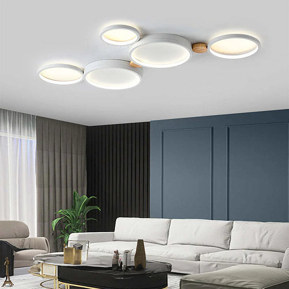 Plafonnier LED circulaire en fer artistique