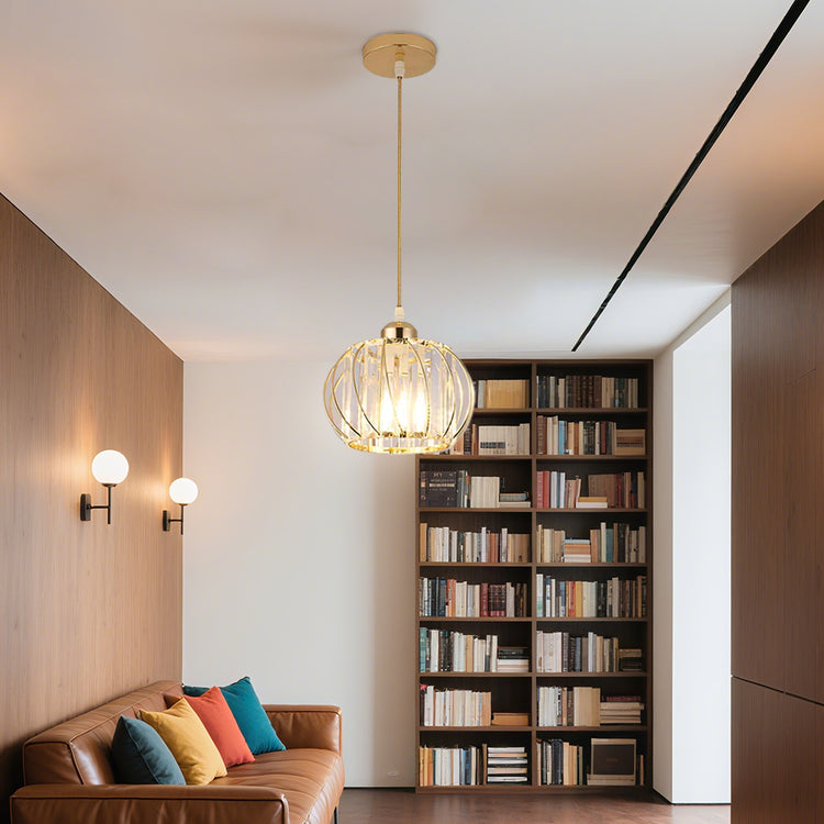 Moderne Nordisk Simple Globular Glas Pendel Light