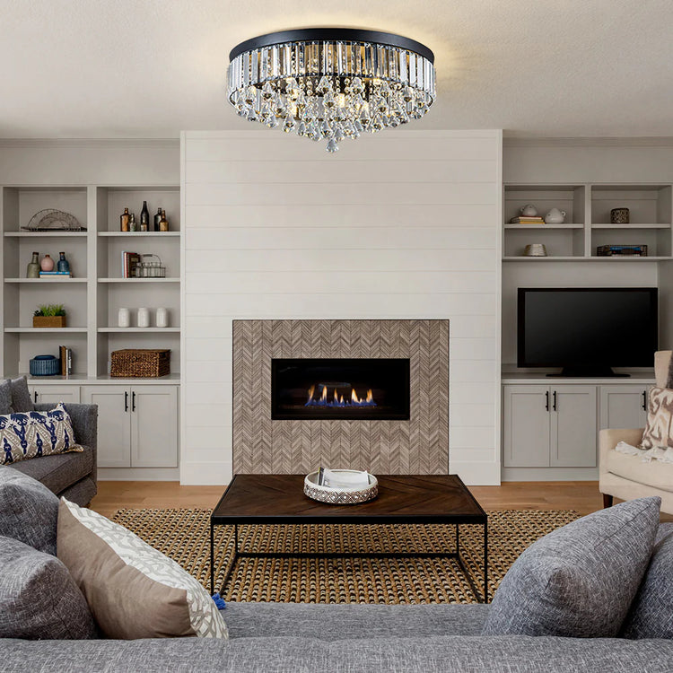 Moderne krystal rund loftslampe