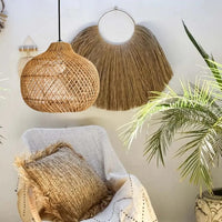 Handwoven Rattan Pendant Light
