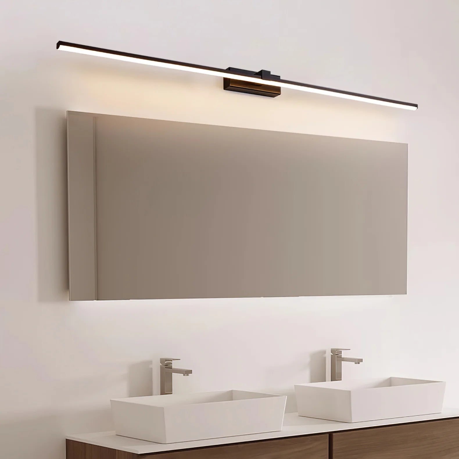 Applique murale miroir en aluminium mince et moderne