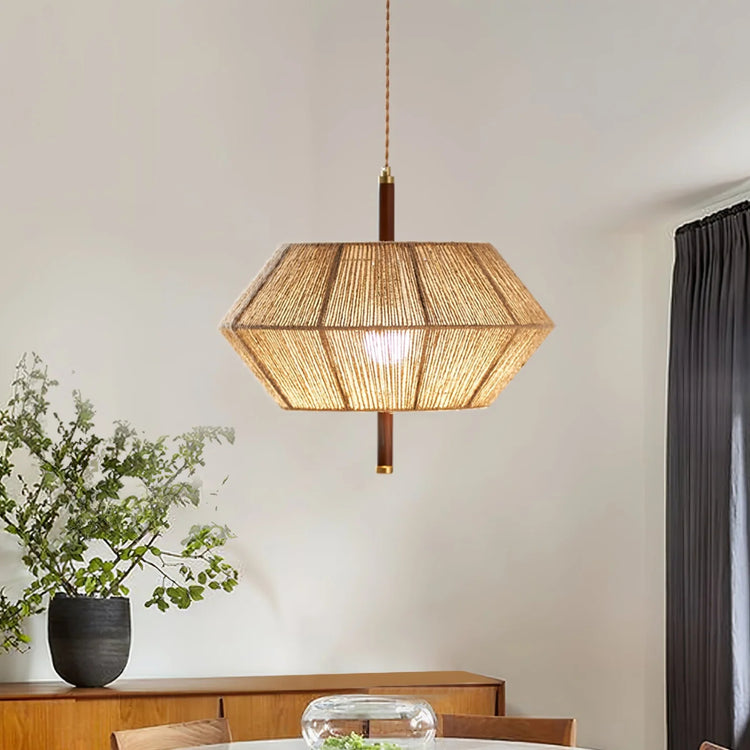 Stylish Geometric Wooden Pendant Light