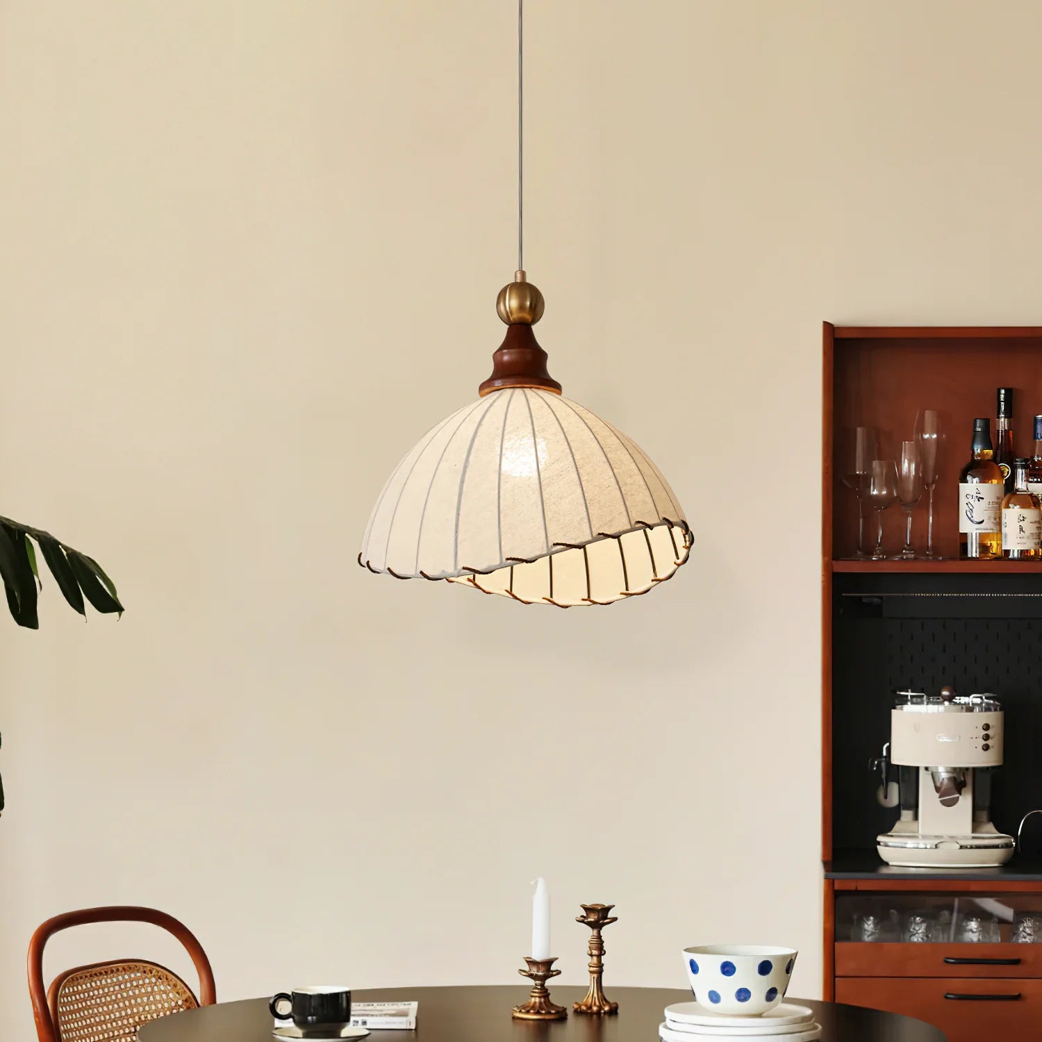 Lampada a sospensione vintage Wabi-Sabi francese