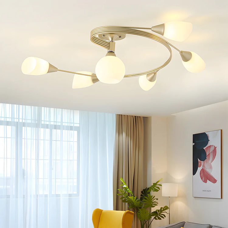 Moderne Multi-Head Metal Loop lysekrone