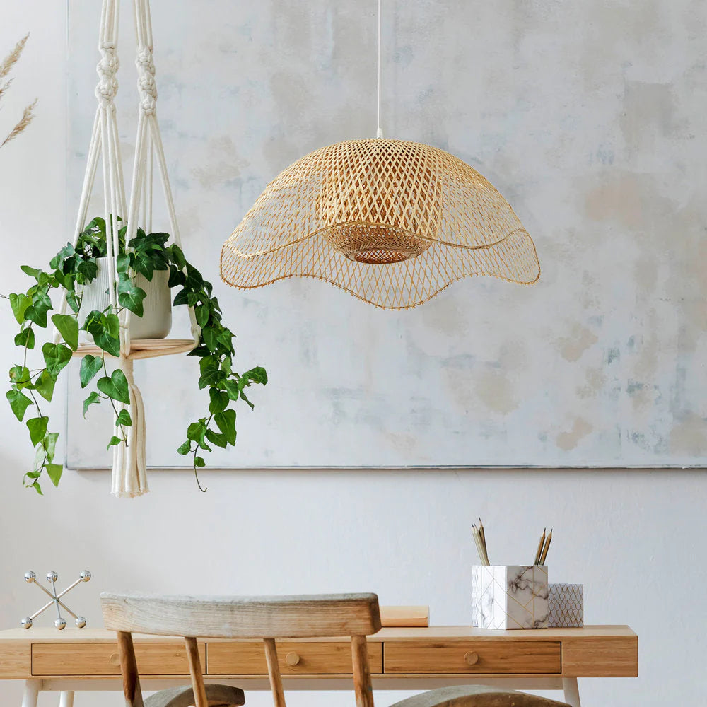 Handwoven Bamboo Pendant Light