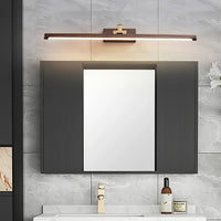 Luxe Brass & Walnut Linear Wall Light