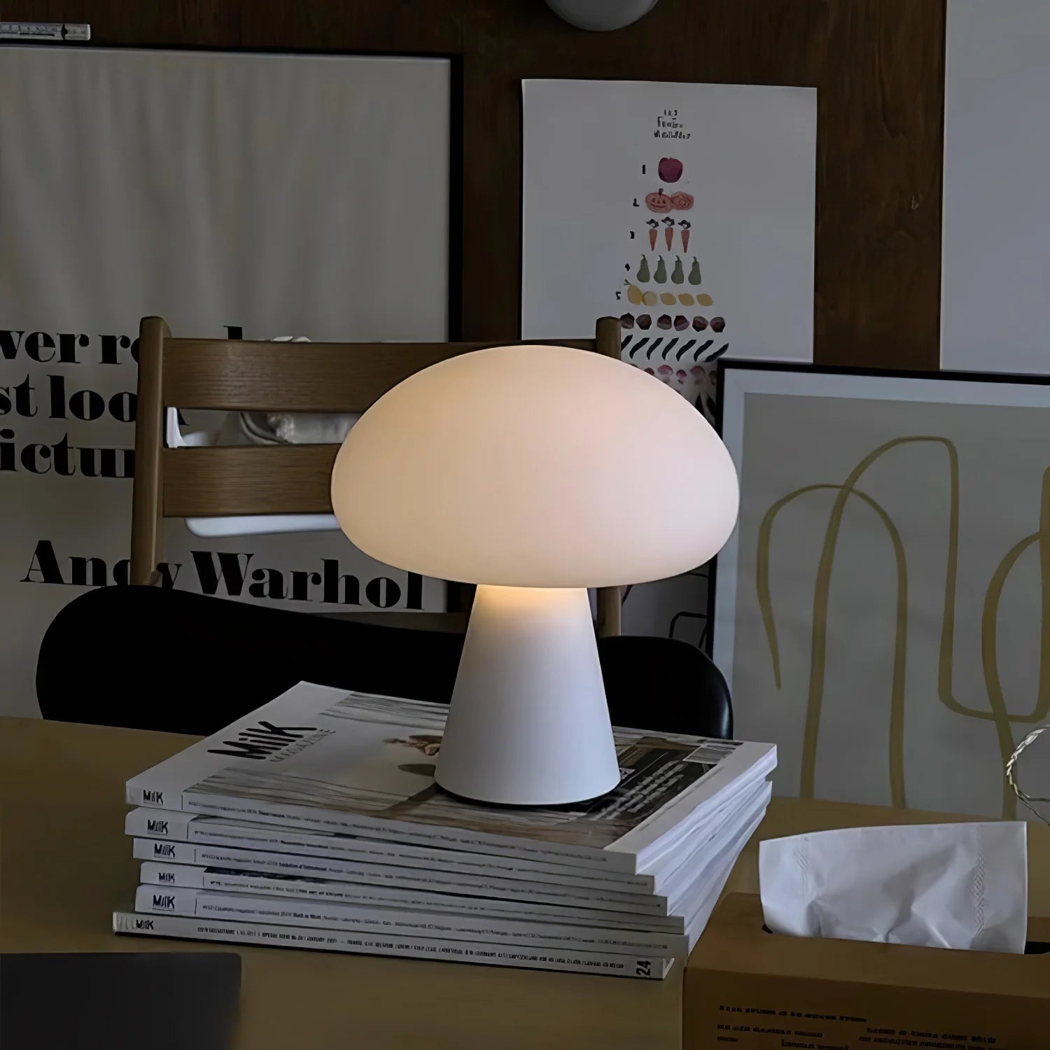 Modern Mushroom Polyethylene Table Lamp