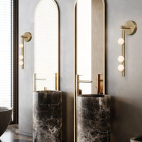 Elegant messing glas væg lys