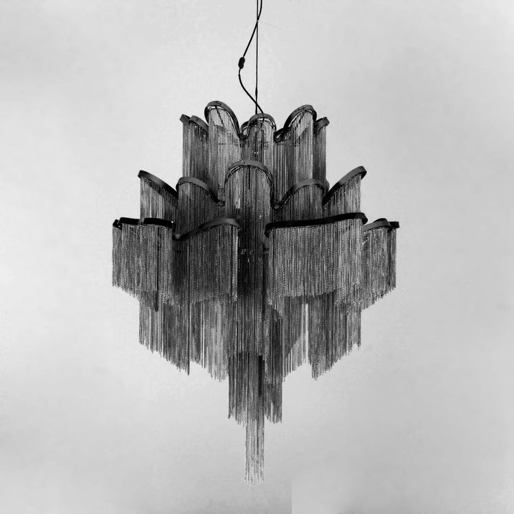 Classic Waterfall Aluminum Chain Chandelier