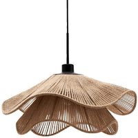 Glarefusion Vintage Straw Hat Petal Chandelier