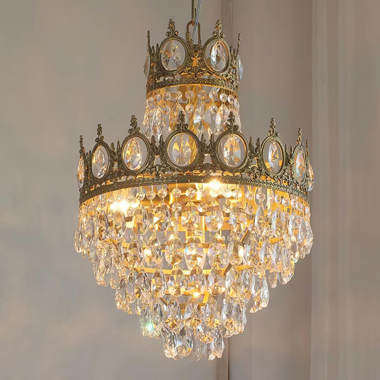 Retro Tiered Circular Crystal Chandelier