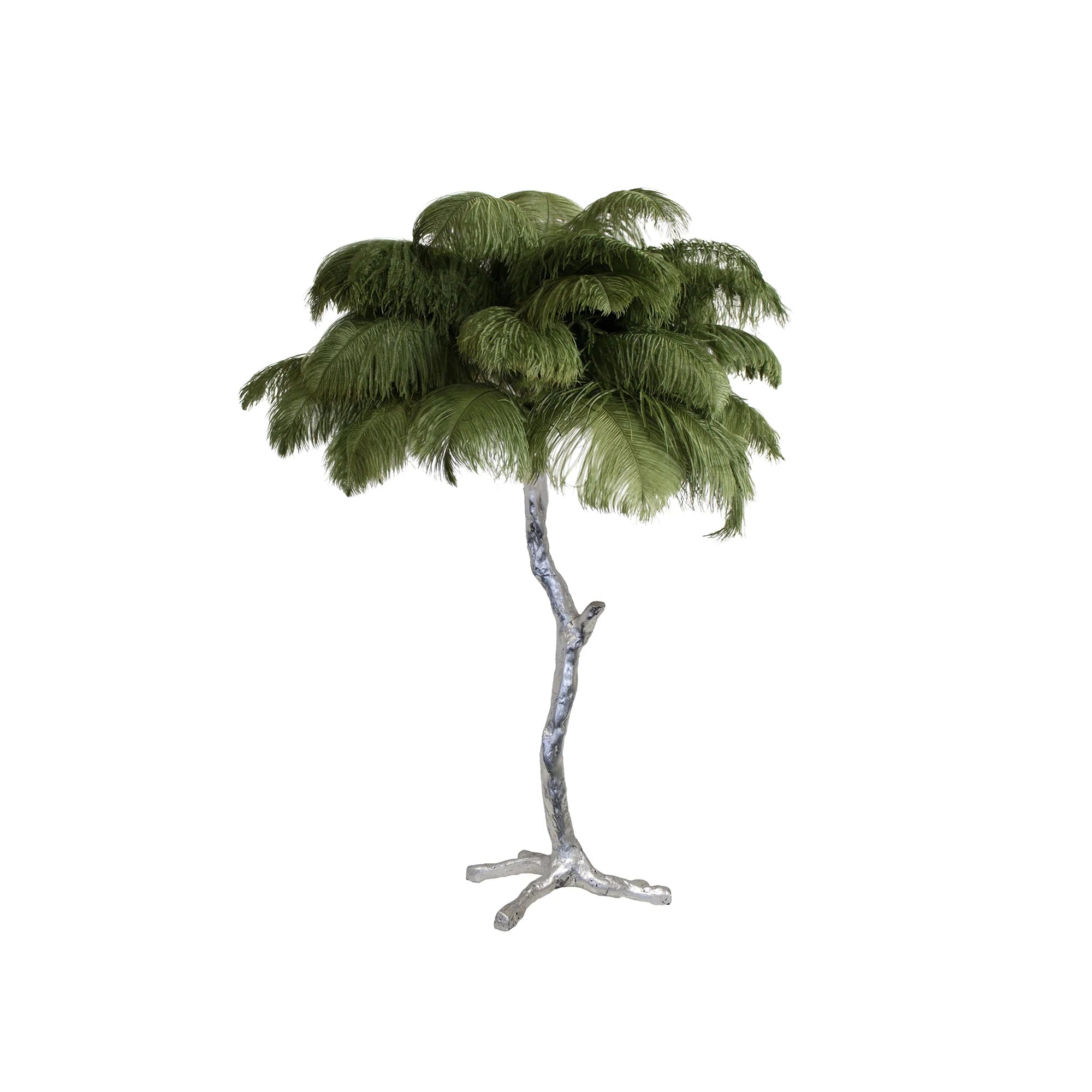 Elegant Palm Feathered Table Lamp