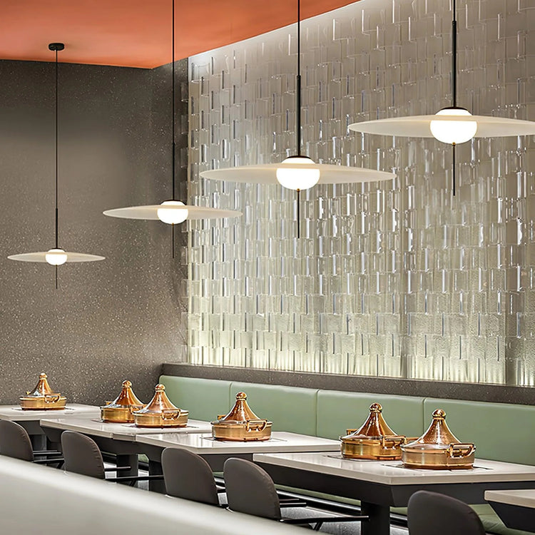 Moderne flad disk akryl pendel