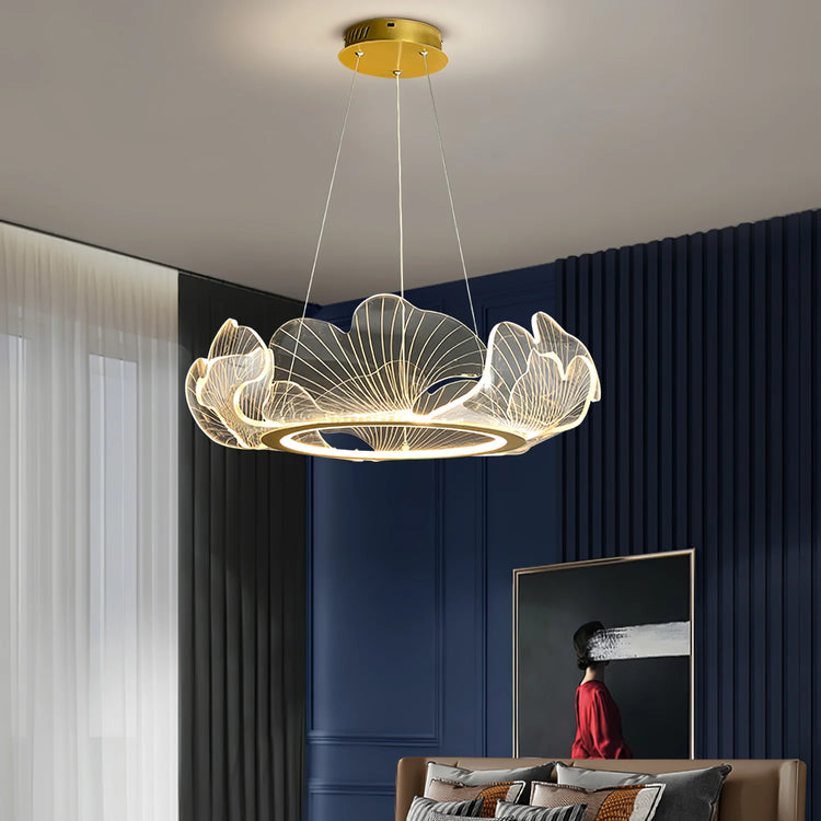 Oceanic Round Acrylic Chandelier