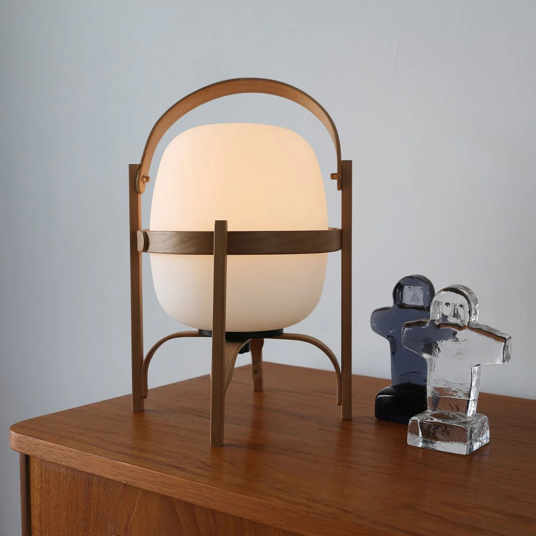 Lampe de table nomade ronde classique en verre