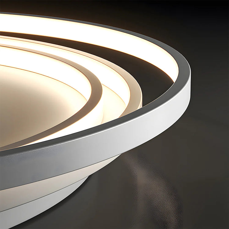 Moderne runde jern kunst loftslampe