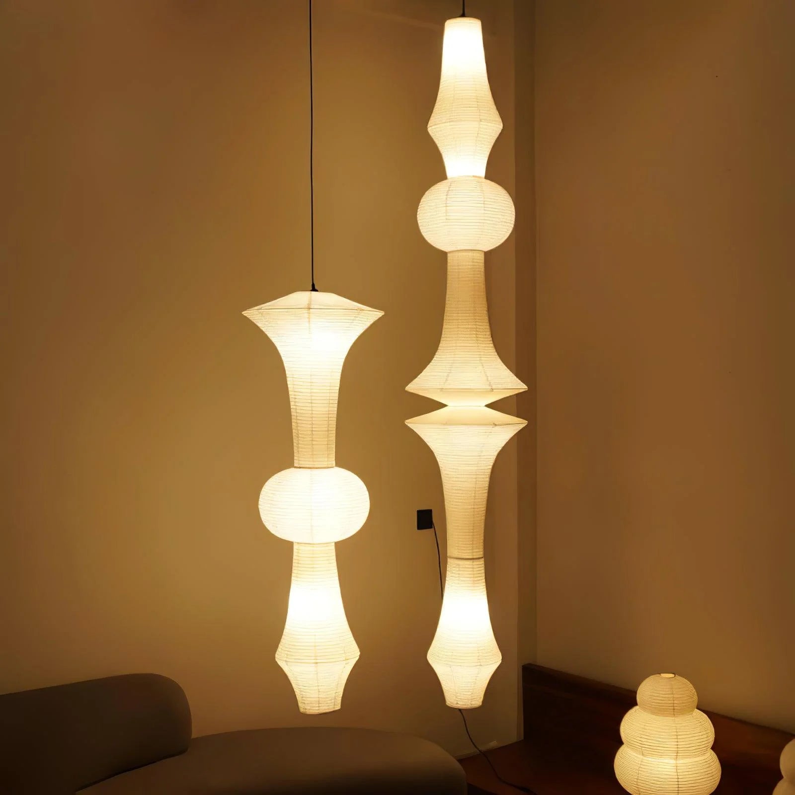 Lampada a sospensione Kumo Washi