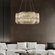 Lampadario elegante moderno con cristalli a forma di fiori