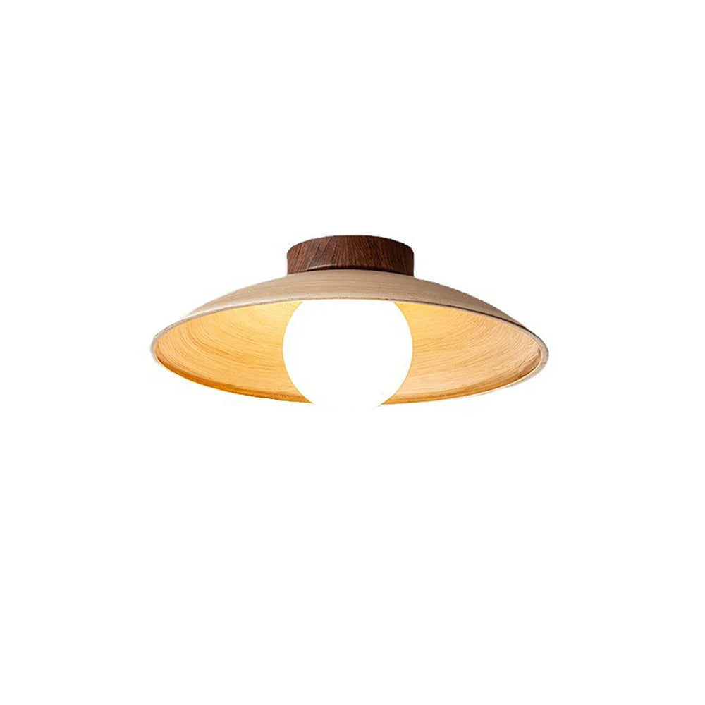 Plafonnier rond classique en bois
