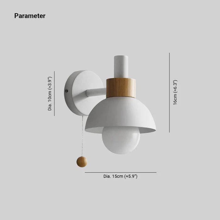 Trendy væglampe i rund jern