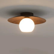 Plafonnier rond moderne en bois