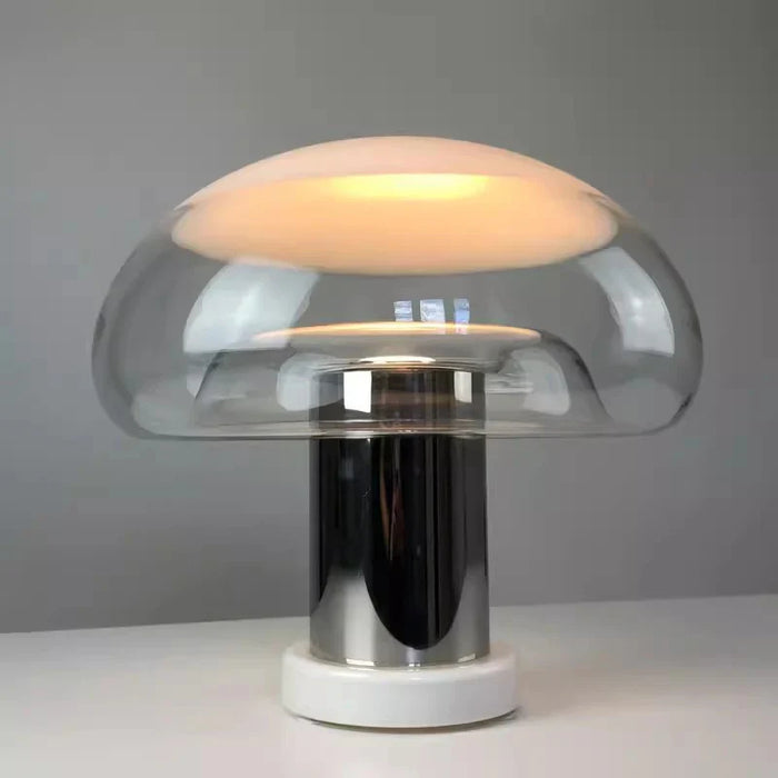 Minimalistisk glassvamp bordlampe