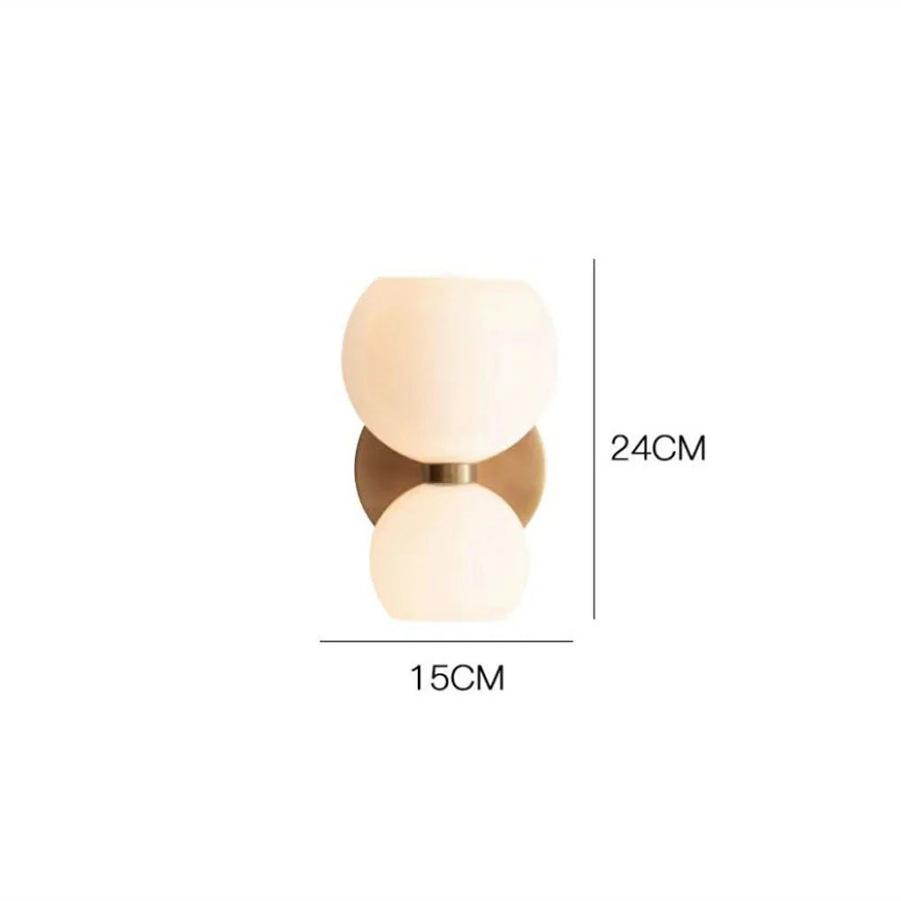 Twin Sphere Contemporary Wall Light
