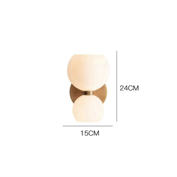 Trendy rund glasvæglampe