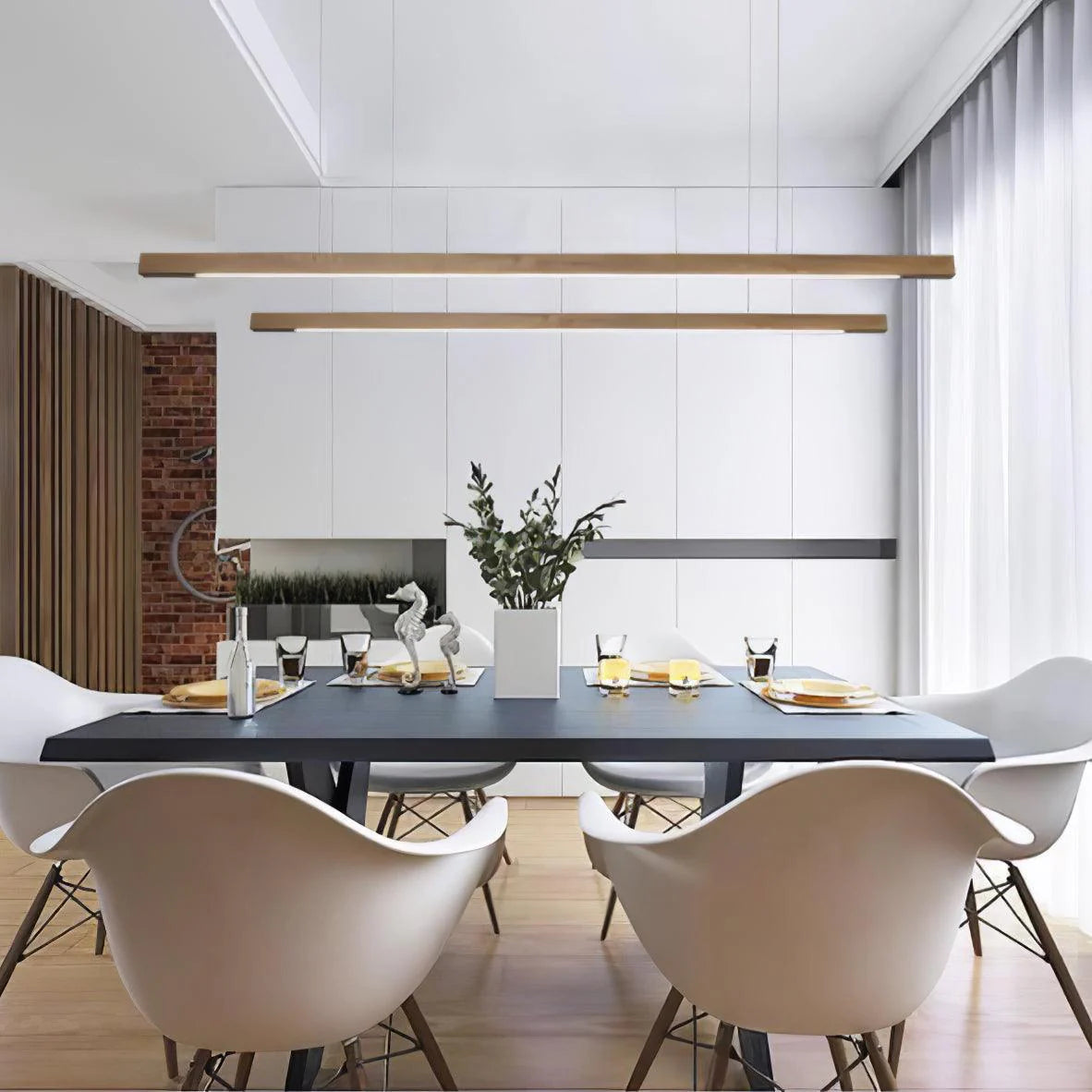 Lampada a sospensione lineare Timberline
