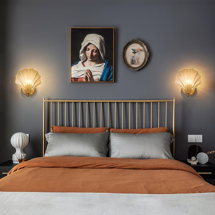 Trendy Seashell Glas Væglampe