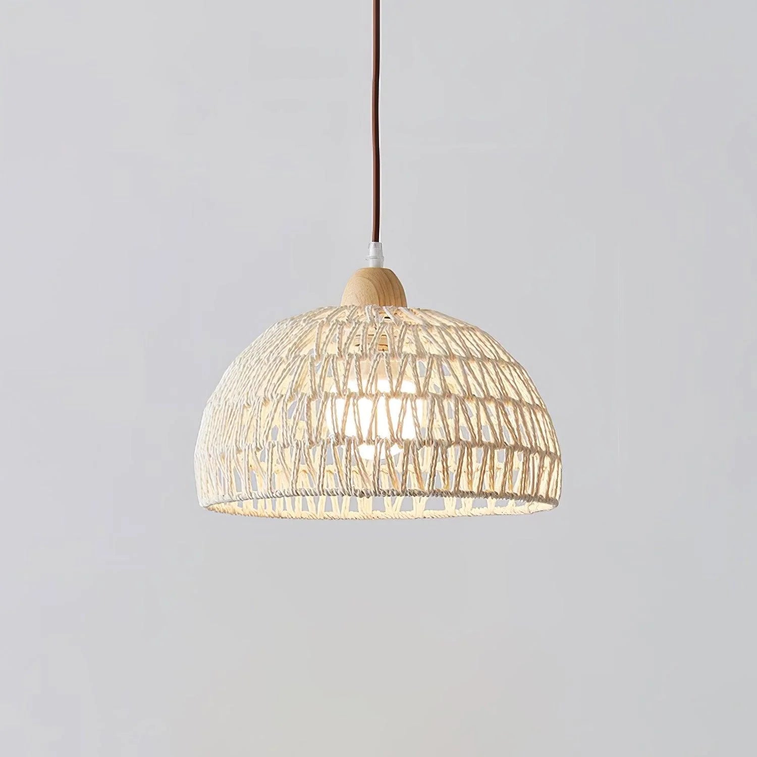 Lampada a sospensione Arco in rattan