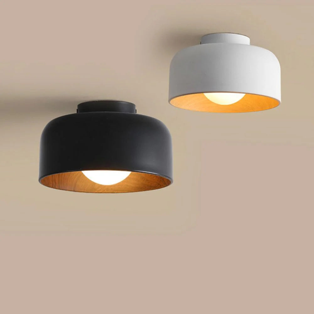 Modern rund taklampa i metall
