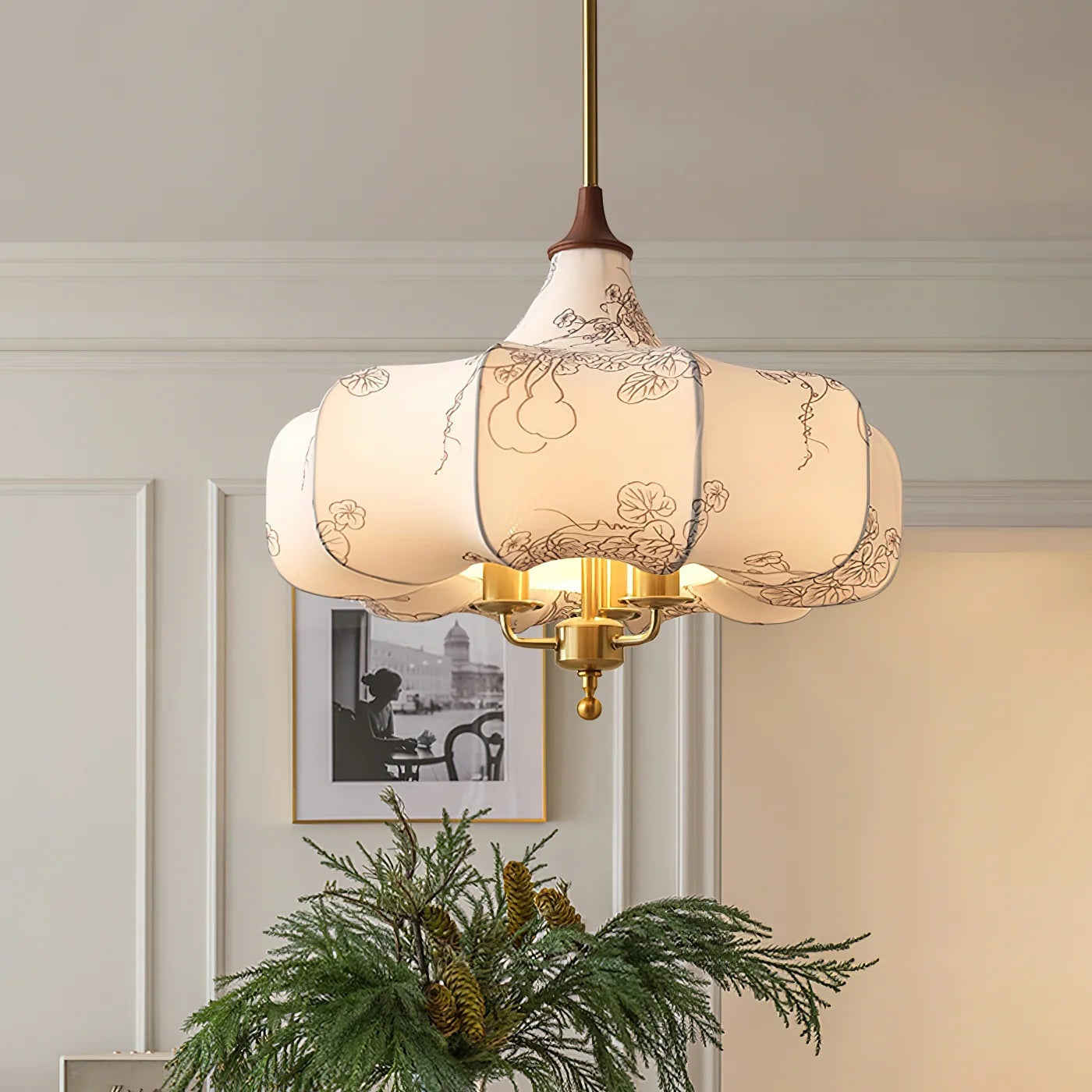 Vintage Cloud Cloth Pendant Light