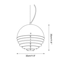 Lampada del ciondolo arancione Bauhaus della metà del secolo