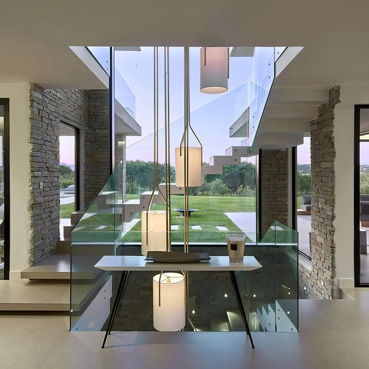 Modern Drum Fabric Chandelier