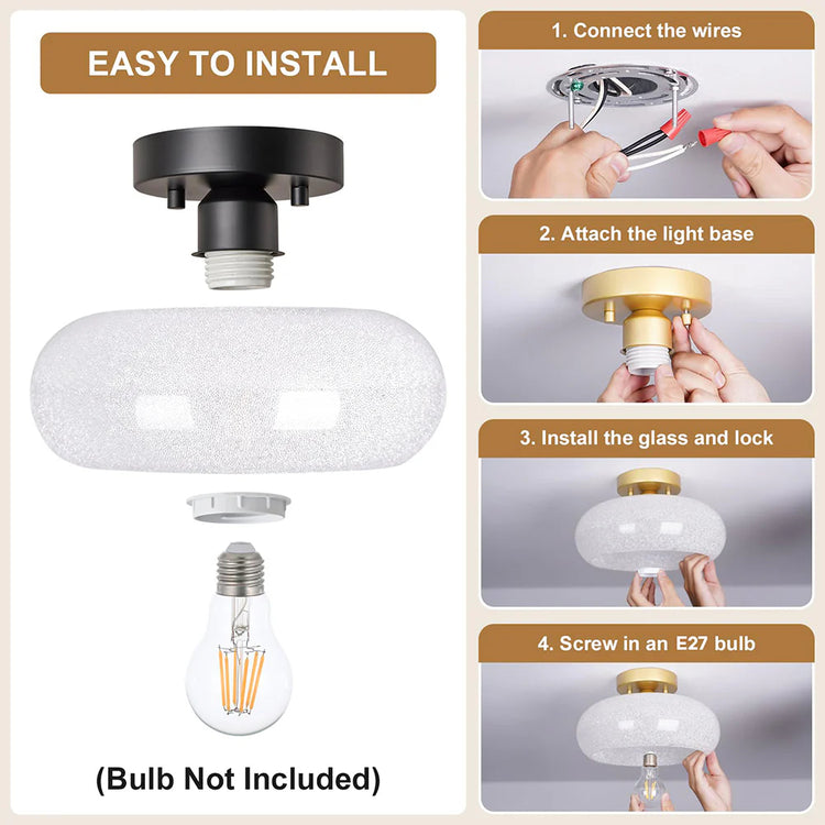 Klassisk Sphere Glas Glow Loftslampe