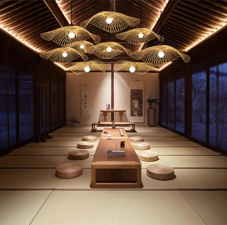 Modern Wave Bamboo Pendant Light