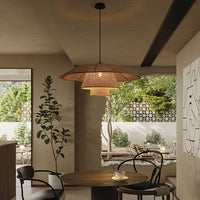 Boho Woven Sunhat Pendant Light