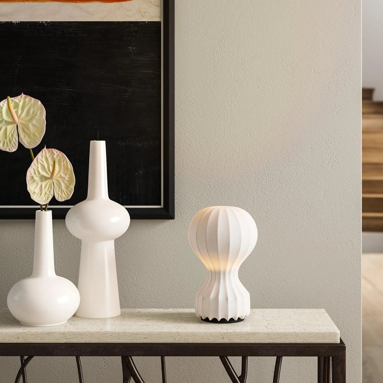 Klassisk ballon silke bordlampe