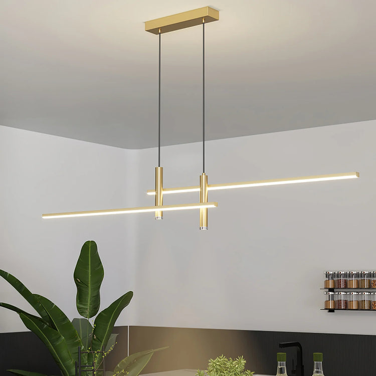Modern Horizontal Bar Silicone Pendant Light