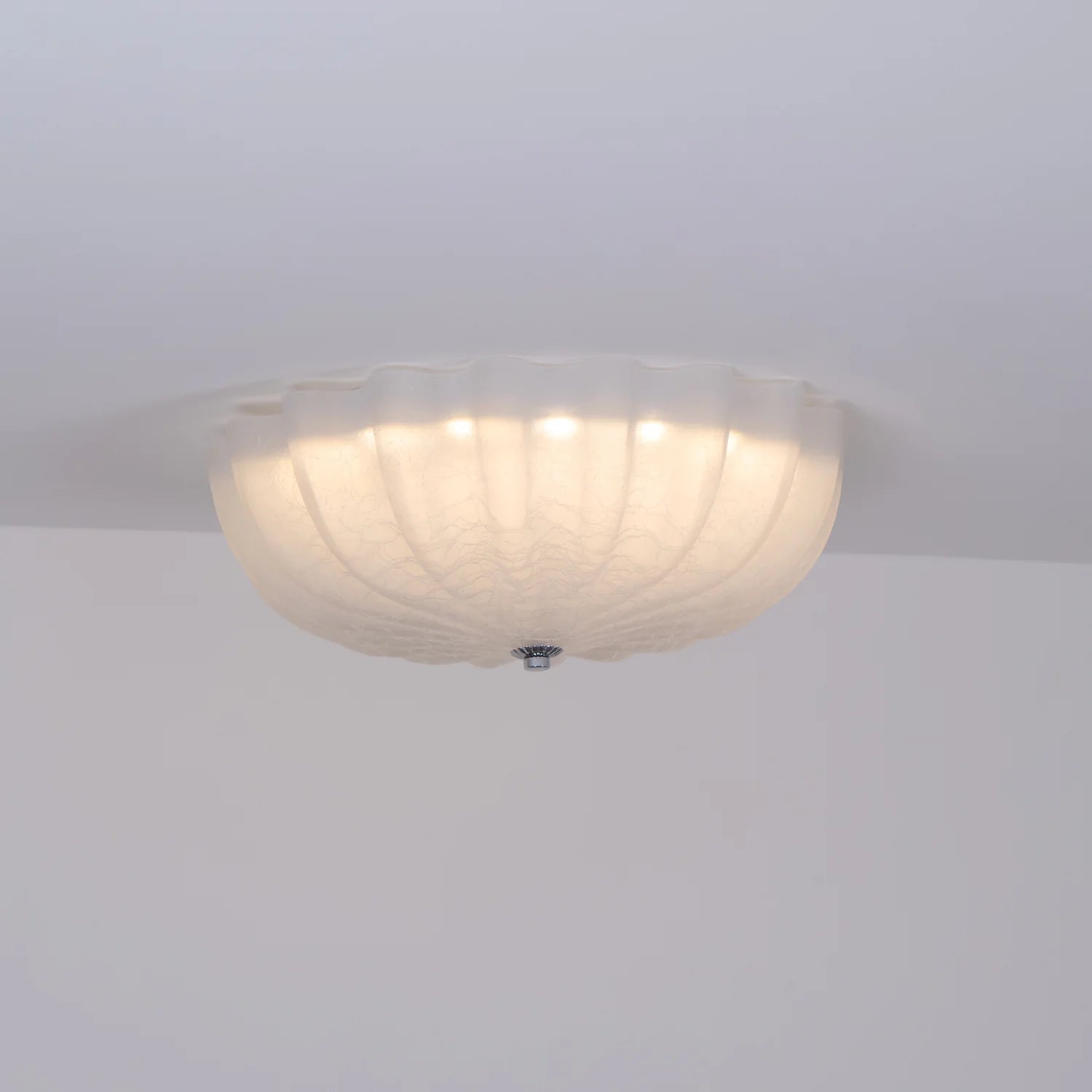 Modern Round Flower Glass Ceiling Light
