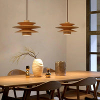 Wooden Cascade Pendant Light