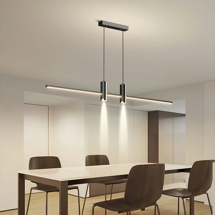 Minimalist Linear-Radiance Metal Pendant Light