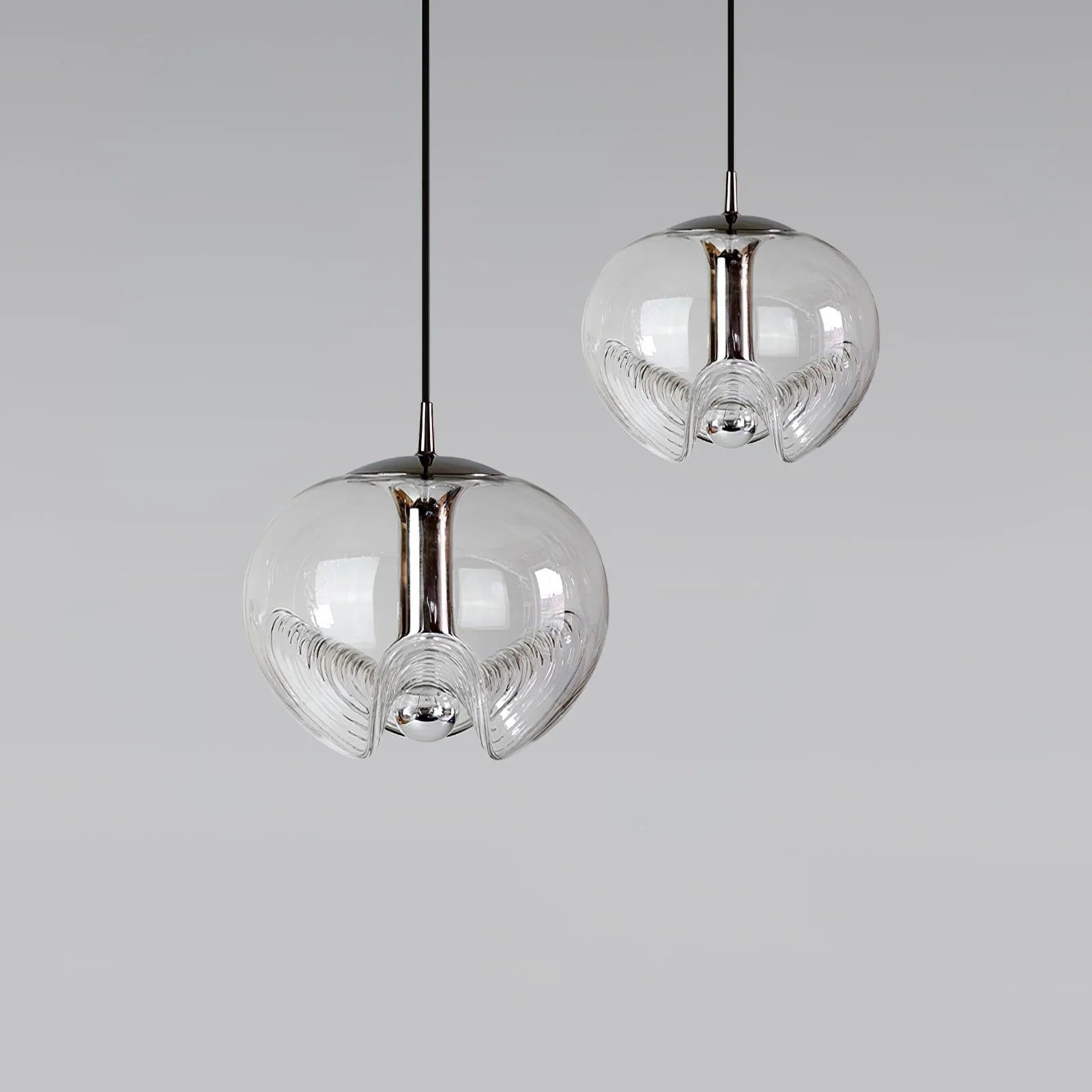 Lampe à suspension en verre à sphère ronde tendance