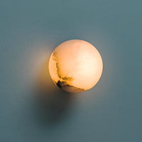 Alabaster Globe Wall Light