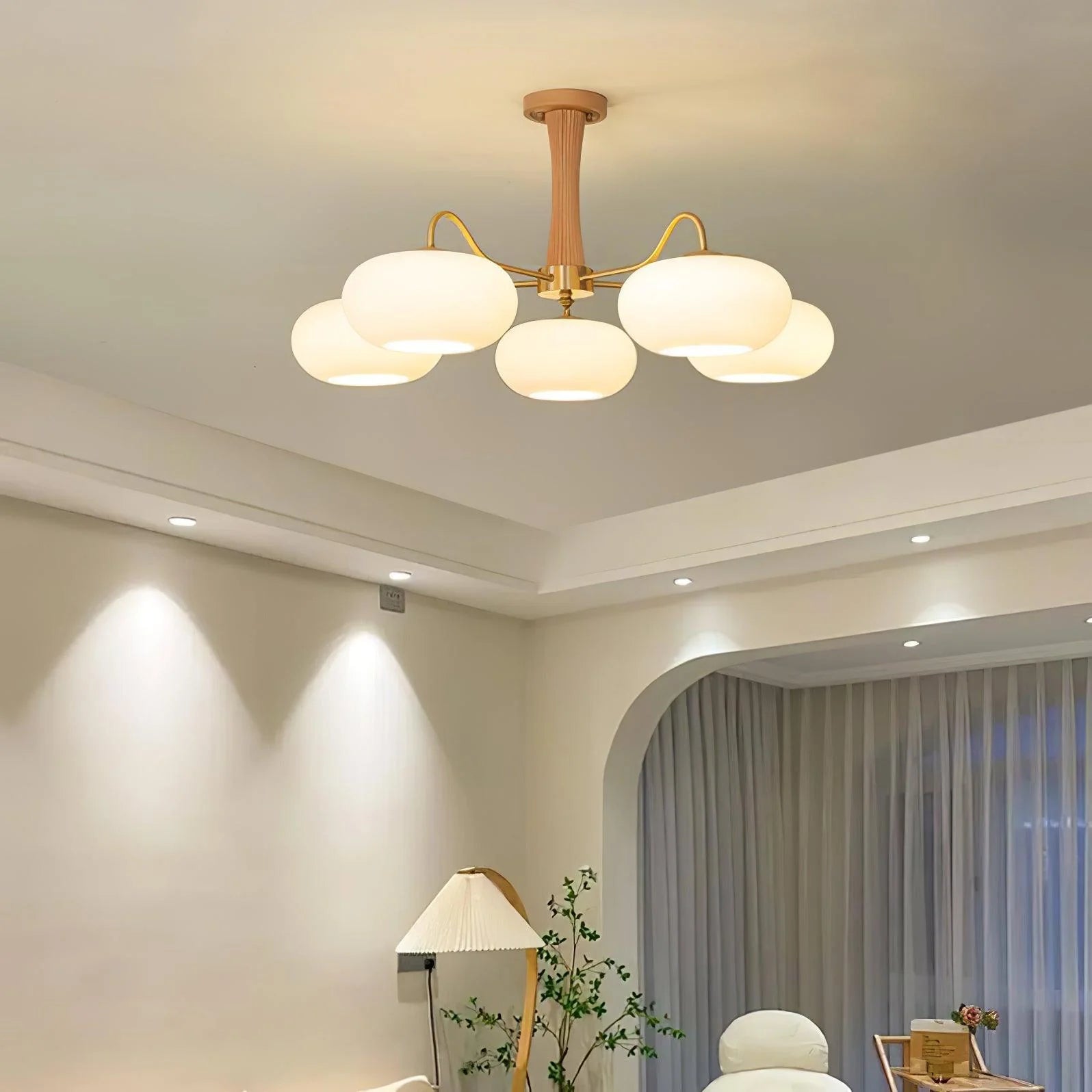 Lampadario cachi dorato