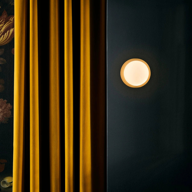 Stilfuld Disc Glas Væglampe